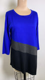 United States Sweaters Blue Asymmetrical Sweater, L