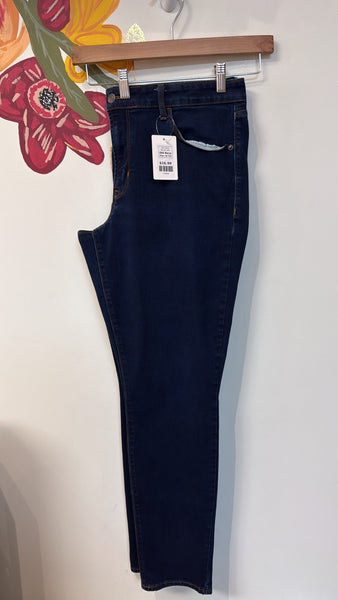 Old Navy Mid Rise Power Slim Straight Jeans, 16 Tall