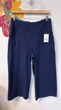 Promover Blue 22" Inseam Cropped Wide Leg Athletic Pants, XL