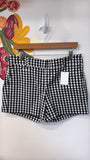 Ann Taylor Black Gingham Shorts, 10 Petite