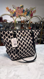 Vera Bradley Black Ikat Spots Tote Bag, 16"x11"