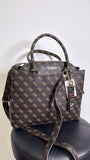 New Guess Maci Brown Crossbody Satchel, 12"x10"