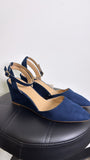 Loft Blue Wedge Shoes, 9.5