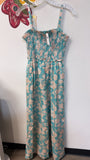 New Hutch Anthropologie Teal 30" Inseam Jumpsuit, S (retail $198)