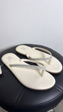 Shade & Shore Ivory Flip Flops, 7