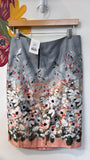 New Talbots Floral & Hummingbird Print Skirt, 8