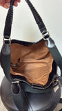 Hobo Black Leather Romy Medium Tote Bag, 13"x9"