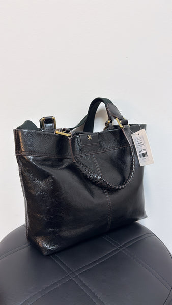 Hobo Black Leather Romy Medium Tote Bag, 13"x9"
