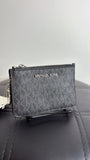 Michael Kors Black Signature Zip Coin Pouch
