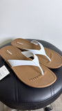 Okabashi White Flip Flops, 8/9