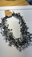 Magnetic Clasp Black Beaded Necklace