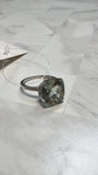 Sterling Silver Peridot Ring, 10