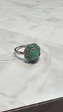 Sterling Silver Zambien Emerald Ring, 10