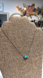 Kendra Scott Silver Necklace with Blue Stone