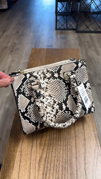 Gianni Bini Snake Print  Handbag, 9.5"x7" (no crossbody strap)