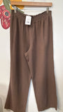 Bobi Los Angeles Brown Gauze 32" Inseam Pants, XL