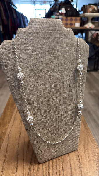 Liz Claiborne Silver Necklace, 36"