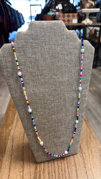 Beaded Multicolor Necklace, 36"