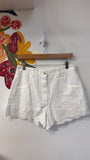 Farm Rio White Denim Shorts, 30 (10)