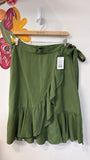 Ann Taylor Green Linen Skirt, 10