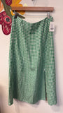 Loft Green Gingham Skirt, 6