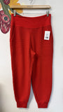 Athleta Red Waffle Knit 28" Inseam Joggers, S