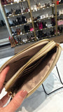 Michael Kors Gold Double Zip Wristlet, 7"x4.5"