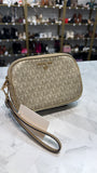 Michael Kors Gold Double Zip Wristlet, 7"x4.5"