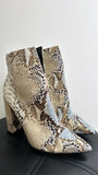 Qupid Snake Print Ankle Boots, 8