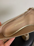 Stuart Weitzman Gold Emilia Mary Jane Flats, 7.5 (retail $395)