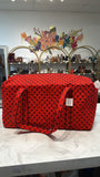 New Vera Bradley Red/Black Concerto Large Duffel Bag Carry-on, 21"x11"