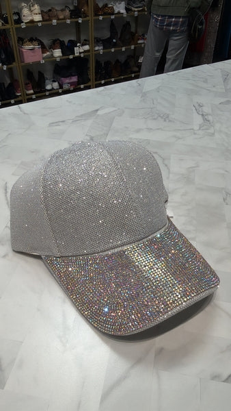 New Metallic Silver Sequin Hat