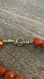 Beaded with Sterling Silver Clasp Necklace, 17"