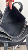 Vintage Coach Black Leather Style 9163 Shoulder Bag, 11"x9.5"