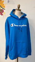 Champion Blue Hoodie Sweatshirt, L