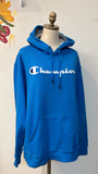 Champion Blue Hoodie Sweatshirt, L