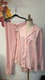 New Haven Well Within Pink Stripe Lounge Set Top + 29" Inseam Pants, XL