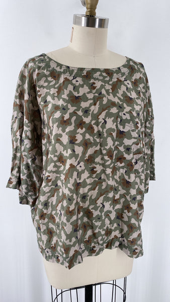 Lou & Grey Green Print Top, S