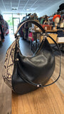 Coach Black Harley Hobo Snake Embossed Crossbody Bag, 14.25"x10"x4.5"