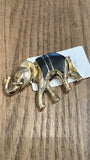 Gold Elephant Brooch, 3.75"x3"