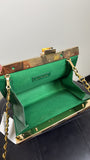 Ann Taylor Green Clutch Crossbody Bag, 7.5"x6"