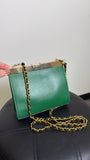 Ann Taylor Green Clutch Crossbody Bag, 7.5"x6"