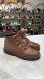 Earth Brown Genuine Leather Boots, 9.5