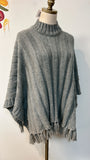 Forever 21 Gray Poncho Sweater, M/L