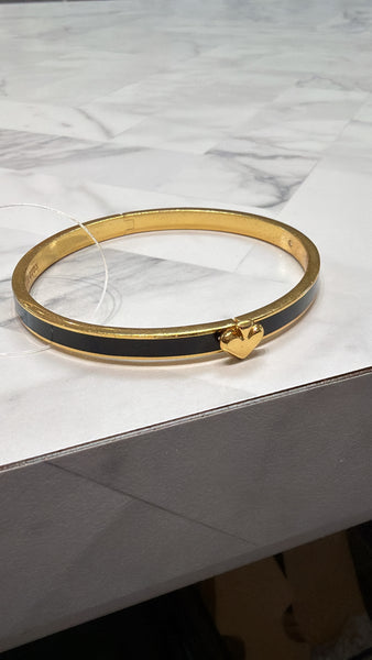Kate Spade Gold/Black Enamel Hinge Bracelet