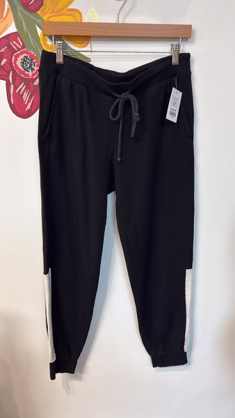 Velvet Black Joggers, L