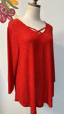 Ruby Rd Red Top, L Petite