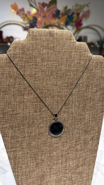 Necklace with Sterling Silver Pendant, 14"