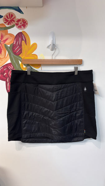 Smartwool Black Quilted Mini Skirt, XL