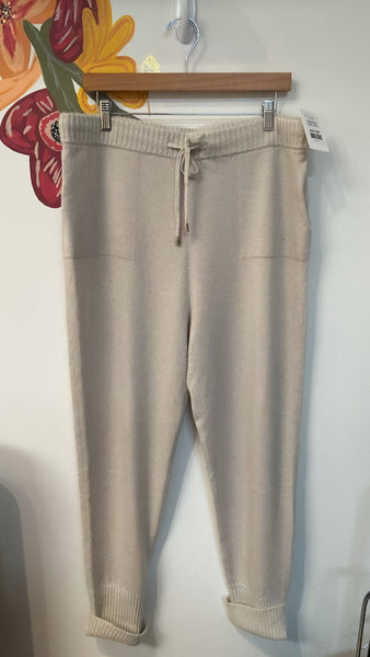 Peserico Cream Drawstring Joggers, L/XL